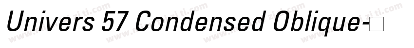 Univers 57 Condensed Oblique字体转换
